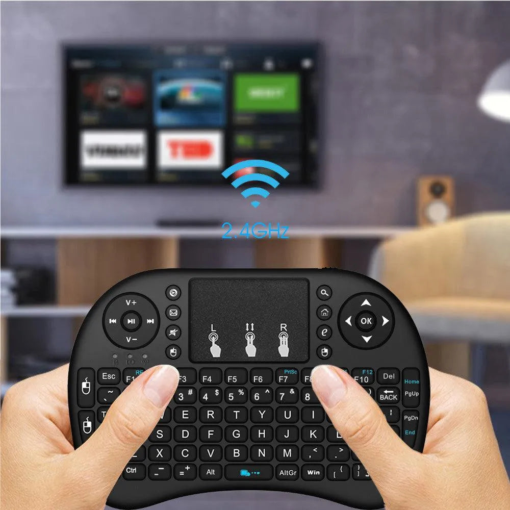 Private Mode I8 Flying Squirrel Smart Touch Game USB2.4G Full Keyboard TV Brain Wireless Remote Control - EX-STOCK CANADA