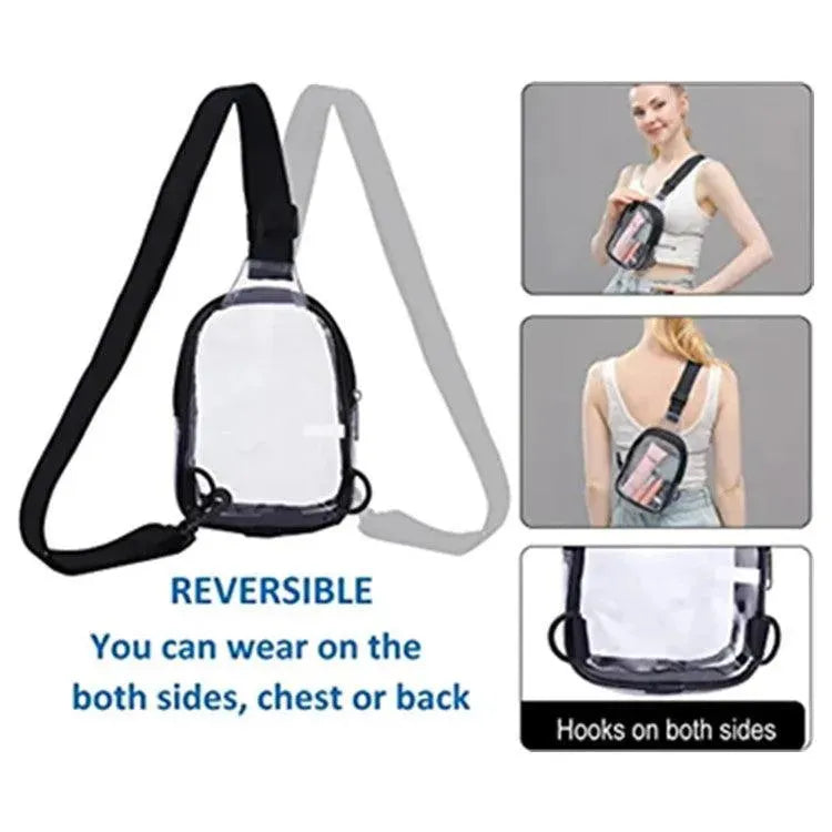 Pvc Transparent Chest Mini Travel Crossbody Waterproof Sports Bag - EX-STOCK CANADA