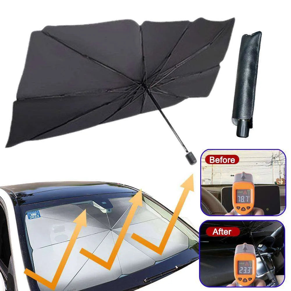 Quick deploy and practical foldable car sunshade - EX-STOCK CANADA