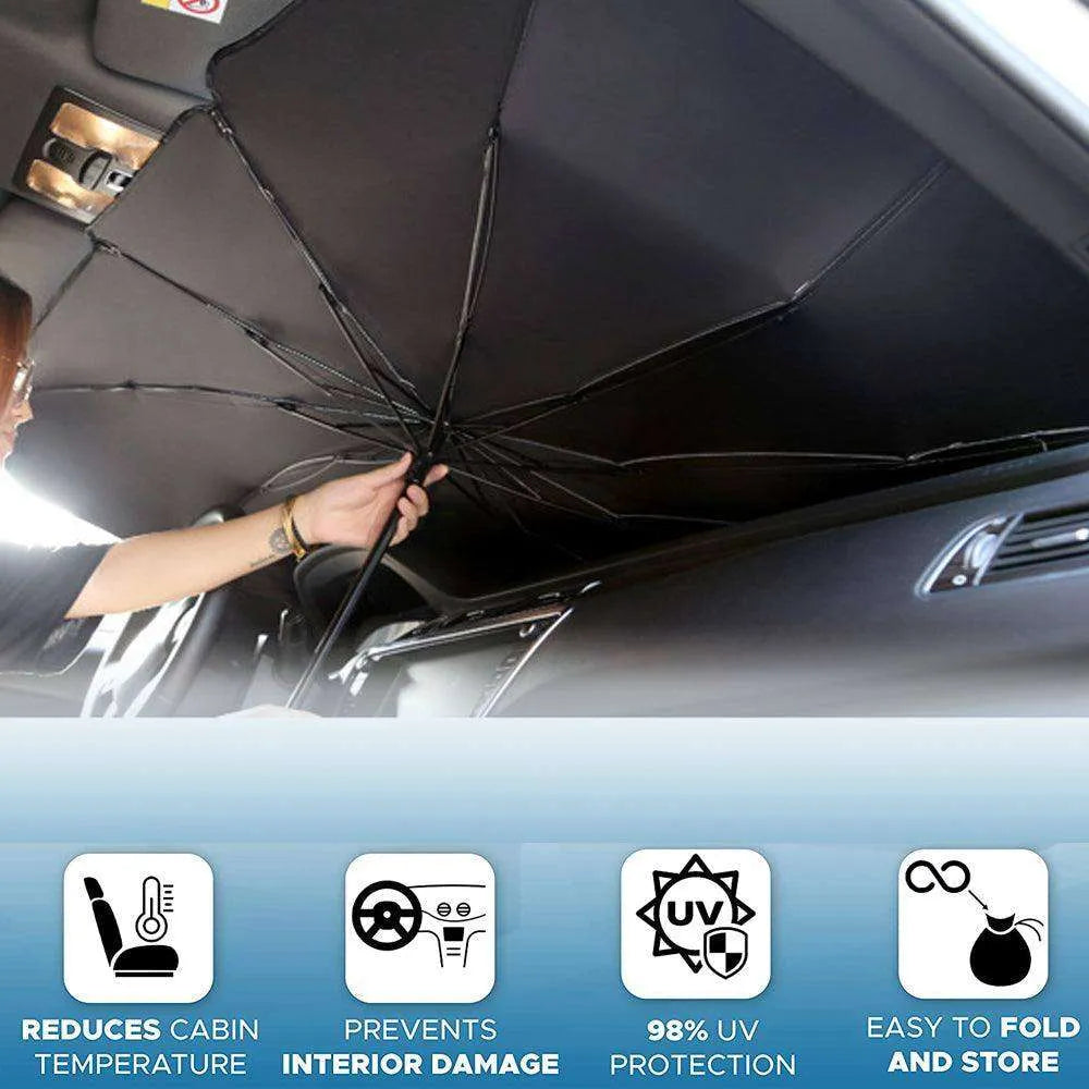 Quick deploy and practical foldable car sunshade - EX-STOCK CANADA