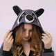 Raccoon cartoon animal one-piece pajamas polar fleece material - EX-STOCK CANADA