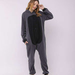 Raccoon cartoon animal one-piece pajamas polar fleece material - EX-STOCK CANADA