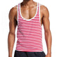 Racer vest, cotton vest, striped sweat vest, casual vest - EX-STOCK CANADA