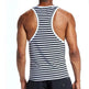 Racer vest, cotton vest, striped sweat vest, casual vest - EX-STOCK CANADA