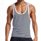 Racer vest, cotton vest, striped sweat vest, casual vest - EX-STOCK CANADA