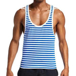 Racer vest, cotton vest, striped sweat vest, casual vest - EX-STOCK CANADA