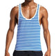 Racer vest, cotton vest, striped sweat vest, casual vest - EX-STOCK CANADA