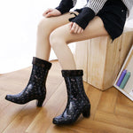 Rain Shoes With High Heels Waterproof Female Skid - EX-STOCK CANADA