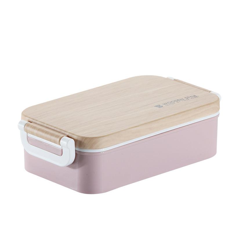 Rectangular wooden lunch box student lunch box - EX-STOCK CANADA