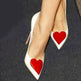 Red Love Pointed High Heels Stiletto Pumps Single Shoes - EX-STOCK CANADA