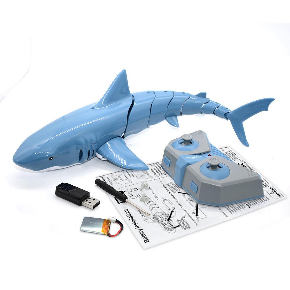 Remote Control Shark 2.4G Remote Control Fish Children's Toys Summer Water Toys - EX-STOCK CANADA