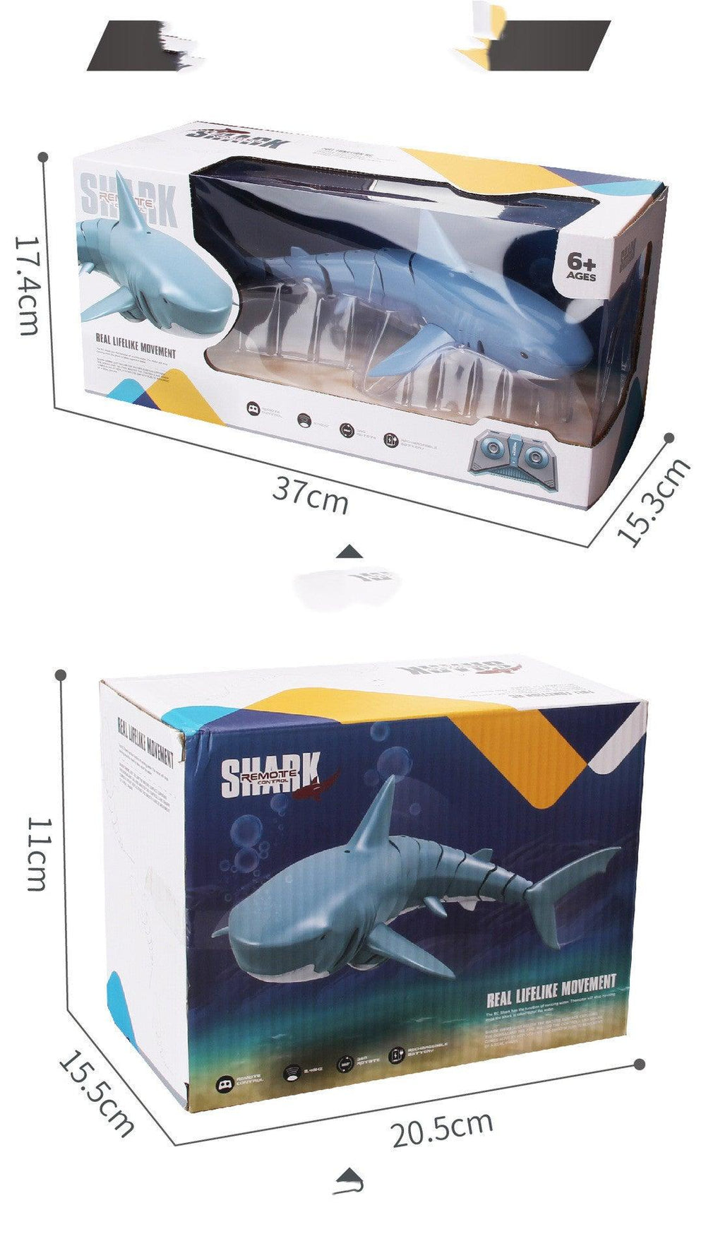 Remote Control Shark 2.4G Remote Control Fish Children's Toys Summer Water Toys - EX-STOCK CANADA
