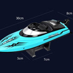 Remote Control Water Summer Toys 24g Competitive Boat Light Speed 25km High Speed Speedboat - EX-STOCK CANADA