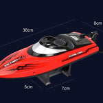 Remote Control Water Summer Toys 24g Competitive Boat Light Speed 25km High Speed Speedboat - EX-STOCK CANADA