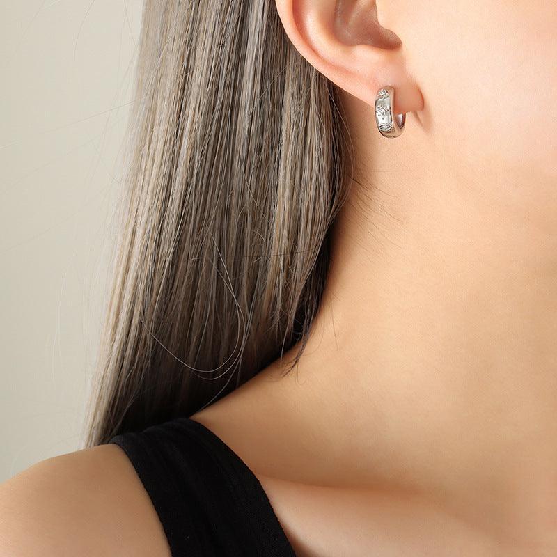 Retro Earrings Elegant Titanium Steel Women - EX-STOCK CANADA