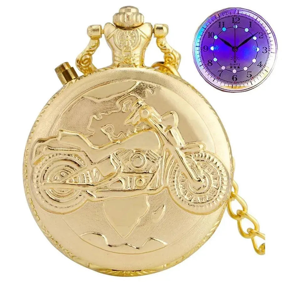 Retro LED Motorcycle Design Pendant Quartz Clock - EX-STOCK CANADA