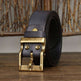 Retro Washed Matte Top-grain Leather Brass Buckle Belt - EX-STOCK CANADA