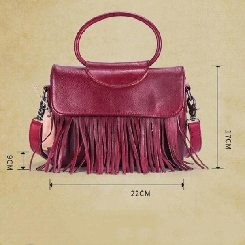 Retro women's messenger Cattle Leather Handbag - EX-STOCK CANADA