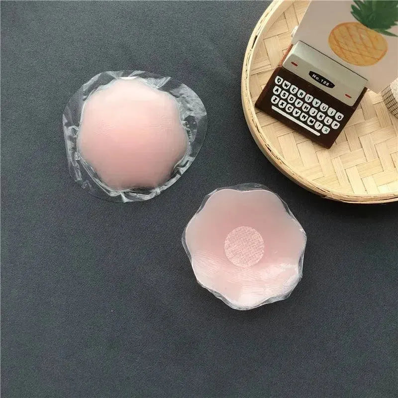 Reusable Self Adhesive Silicone Lift Up Breast Nipple Cover Bra Pad Invisible Breast Petals For Party Dress - EX-STOCK CANADA