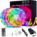 RGB 5050 LED Light Strip Color changing LED Strip Light with Remote Controller 20 meters Long 44keys Controller - EX-STOCK CANADA