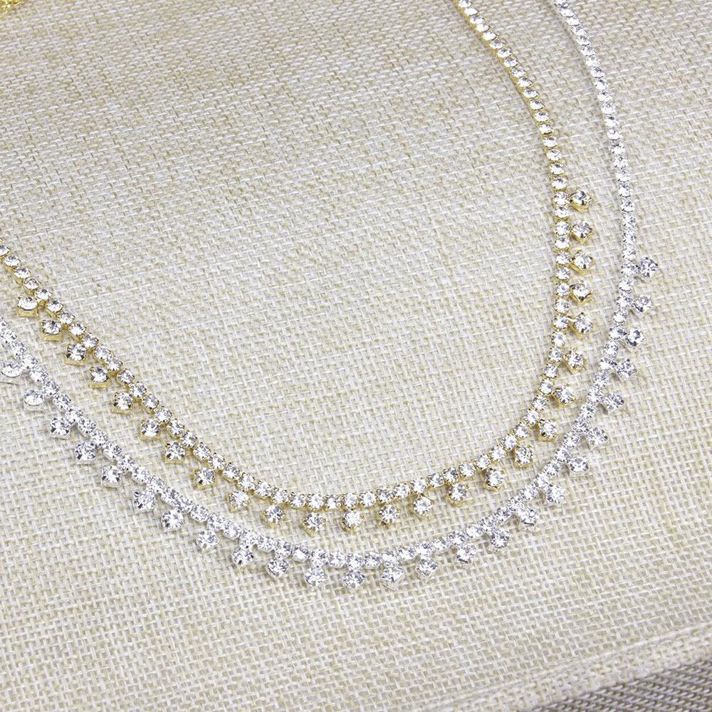 Rhinestone Claw Simple Fashion Item Choker Temperament Clavicle Chain Necklace for Women Bridal Wedding Necklace - EX-STOCK CANADA