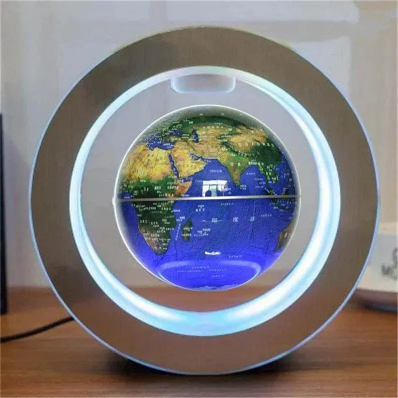 Round LED light World Map Floating Globe Magnetic Levitation Light Anti Gravity Magic Home Decor Decorative Night LED Light - EX-STOCK CANADA