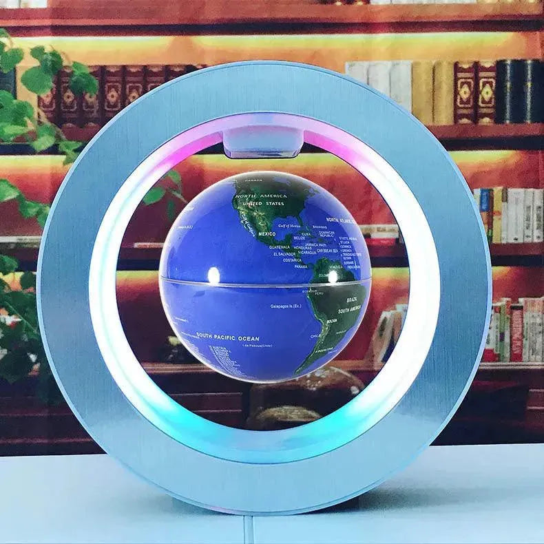 Round LED light World Map Floating Globe Magnetic Levitation Light Anti Gravity Magic Home Decor Decorative Night LED Light - EX-STOCK CANADA