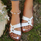 Round Toe Flat Sandals Summer Fashion Casual Non-slip Slides Shoes For Women - EX-STOCK CANADA