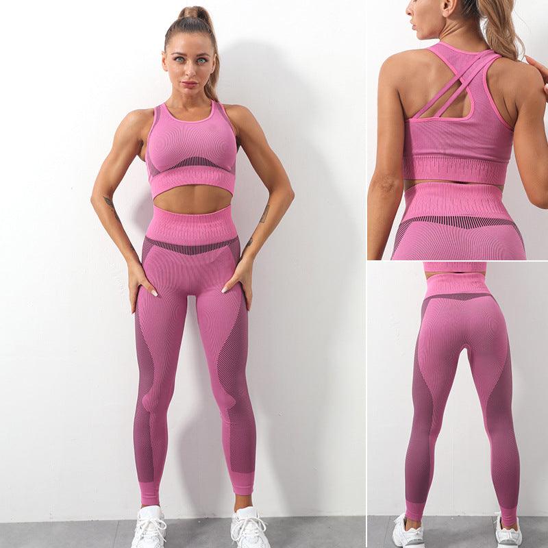 Running Gym Wear Seamless Bra Pants Yoga Set - EX-STOCK CANADA