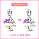 S925 Silver Colorful Luminous Twelve Constellation Pendant - EX-STOCK CANADA