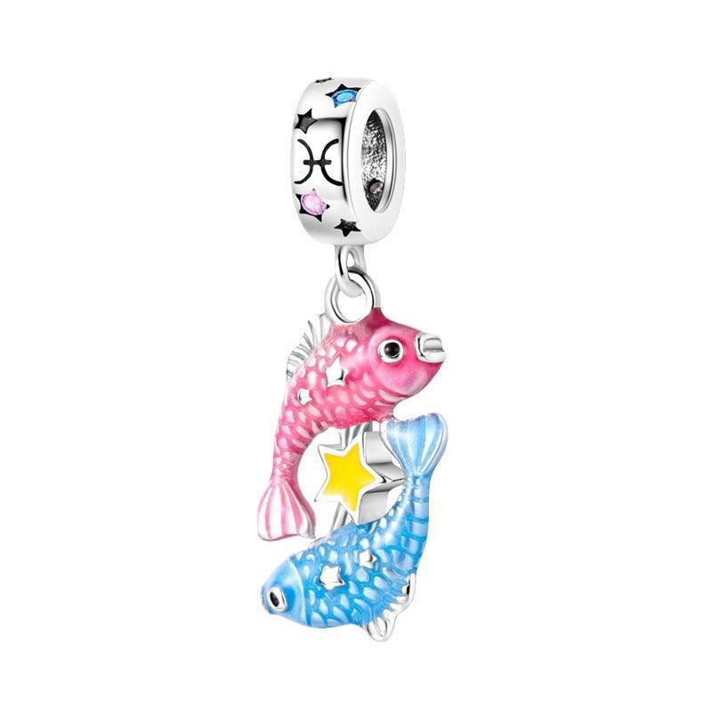 S925 Silver Colorful Luminous Twelve Constellation Pendant - EX-STOCK CANADA