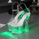 Sandals Feminine Transparent Crystal Platform High Heels Wedge Shoes - EX-STOCK CANADA