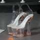 Sandals Feminine Transparent Crystal Platform High Heels Wedge Shoes - EX-STOCK CANADA