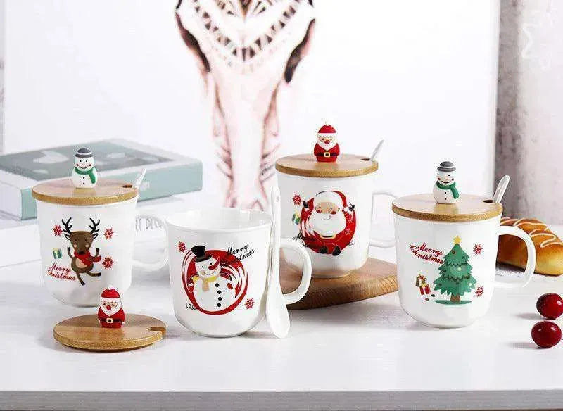 Santa Claus Christmas Tree Ceramic Cup Cartoon Mug - EX-STOCK CANADA