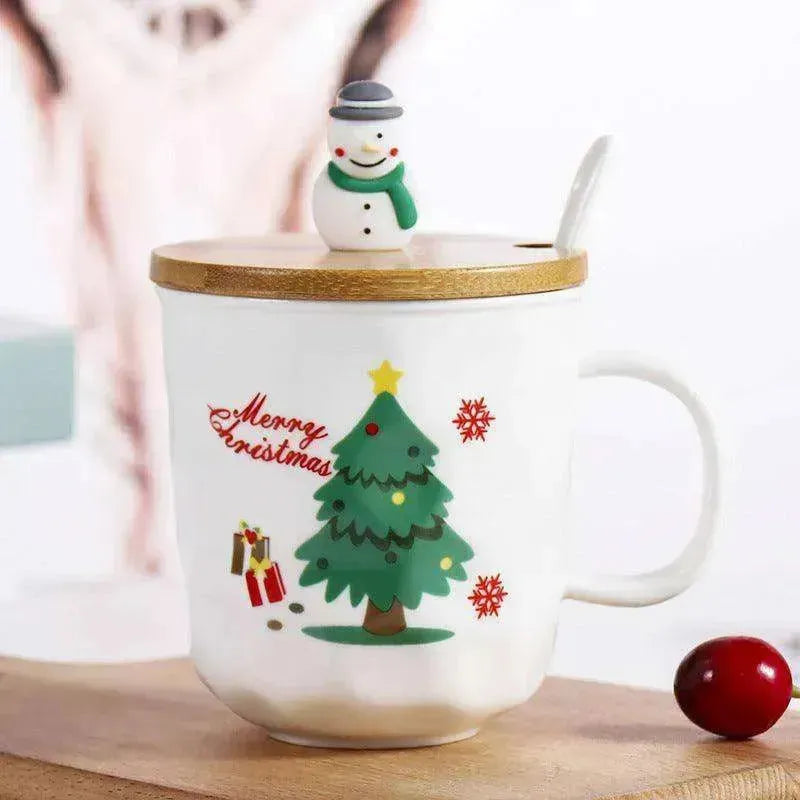 Santa Claus Christmas Tree Ceramic Cup Cartoon Mug - EX-STOCK CANADA