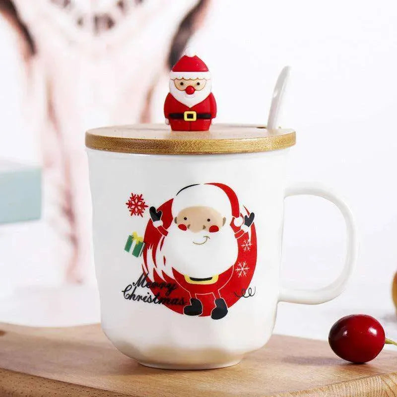 Santa Claus Christmas Tree Ceramic Cup Cartoon Mug - EX-STOCK CANADA