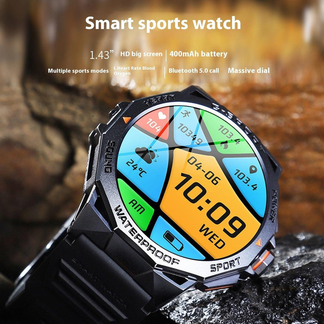 Screen Bluetooth Calling Weather Heart Rate Blood Oxygen Monitoring Smart Watch - EX-STOCK CANADA