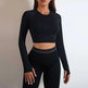 Seamless Yoga Pants Sports Gym Fitness Leggings Or Long Sleeve Tops Outfit - EX-STOCK CANADA