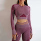 Seamless Yoga Pants Sports Gym Fitness Leggings Or Long Sleeve Tops Outfit - EX-STOCK CANADA