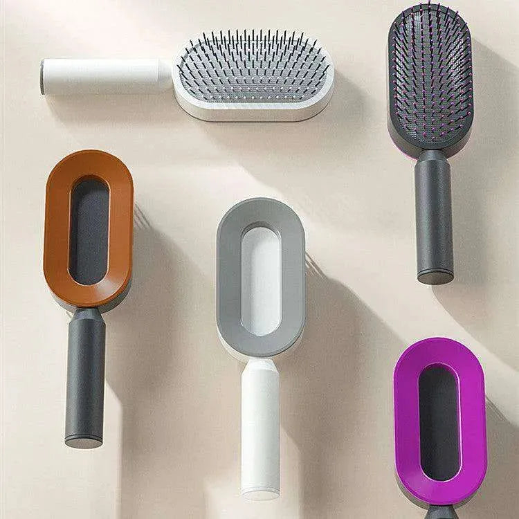 Self Cleaning Hair Brush For Women key Massage Scalp - EX-STOCK CANADA