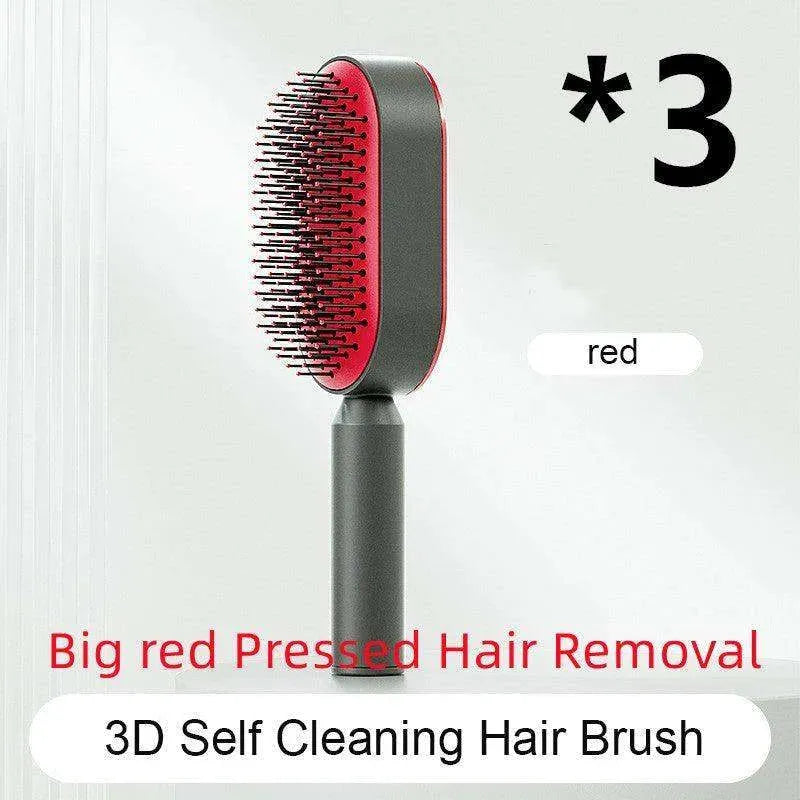 Self Cleaning Hair Brush For Women key Massage Scalp - EX-STOCK CANADA