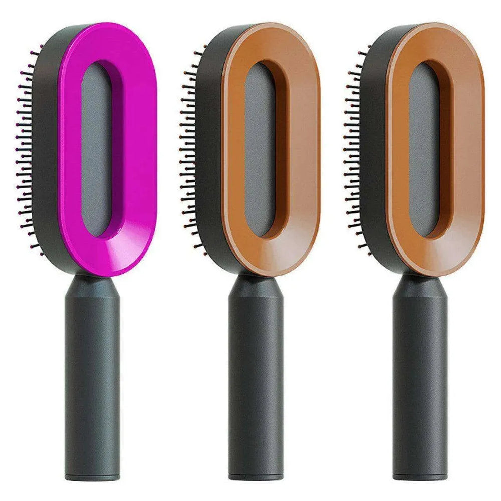 Self Cleaning Hair Brush For Women key Massage Scalp - EX-STOCK CANADA