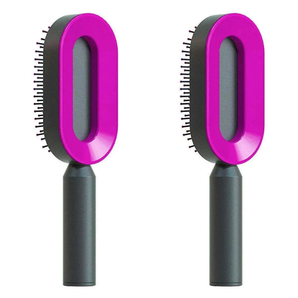 Self Cleaning Hair Brush For Women key Massage Scalp - EX-STOCK CANADA