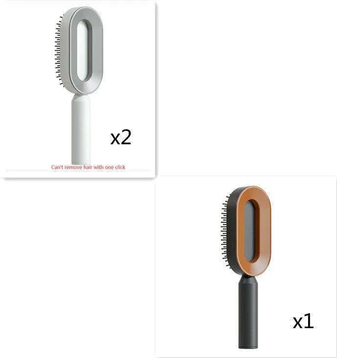 Self Cleaning Hair Brush For Women key Massage Scalp - EX-STOCK CANADA