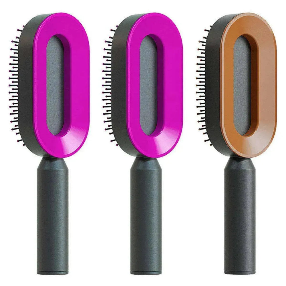 Self Cleaning Hair Brush For Women key Massage Scalp - EX-STOCK CANADA