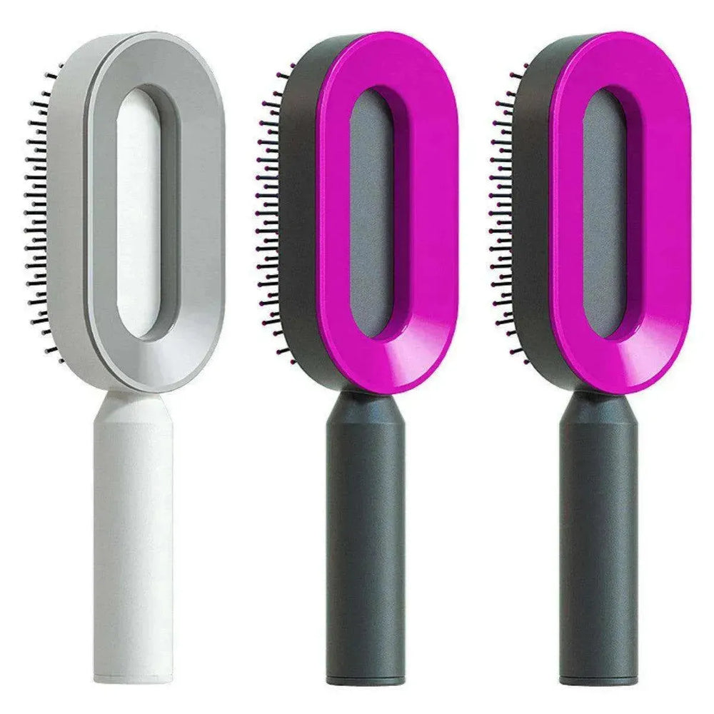 Self Cleaning Hair Brush For Women key Massage Scalp - EX-STOCK CANADA