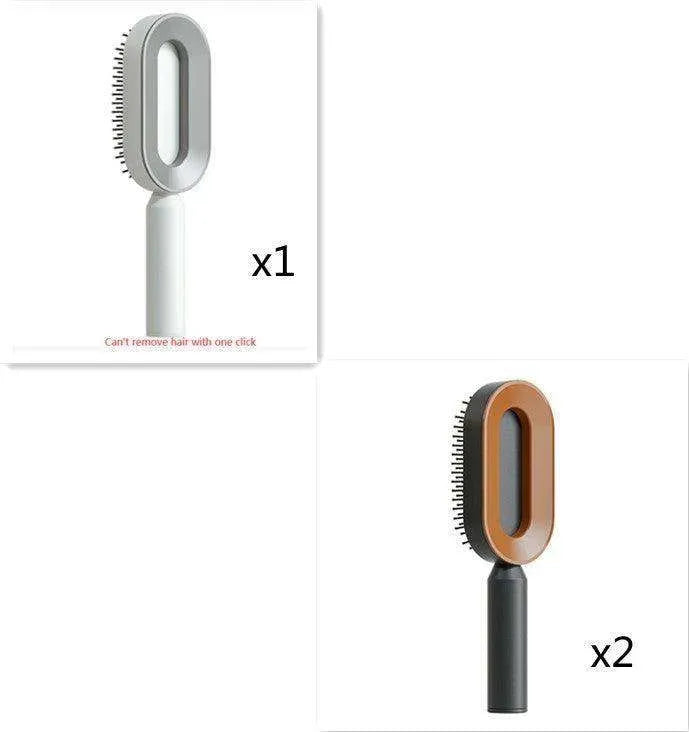 Self Cleaning Hair Brush For Women key Massage Scalp - EX-STOCK CANADA