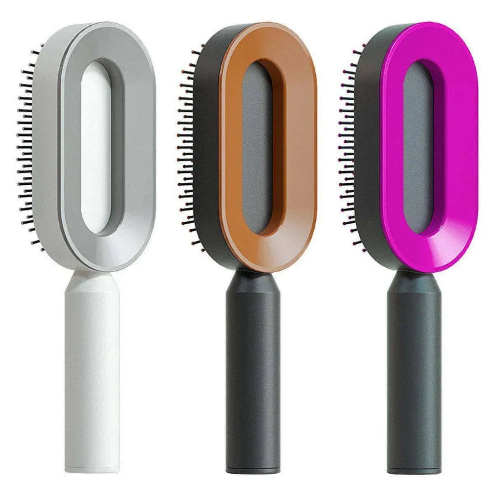 Self Cleaning Hair Brush For Women key Massage Scalp - EX-STOCK CANADA