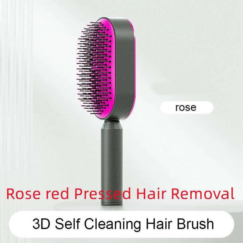 Self Cleaning Hair Brush For Women key Massage Scalp - EX-STOCK CANADA