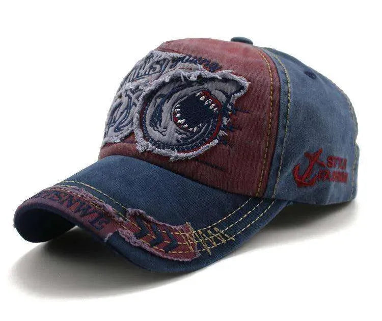 Shark Denim Cap Hip Hop Outdoor Snapback Baseball Caps - EX-STOCK CANADA